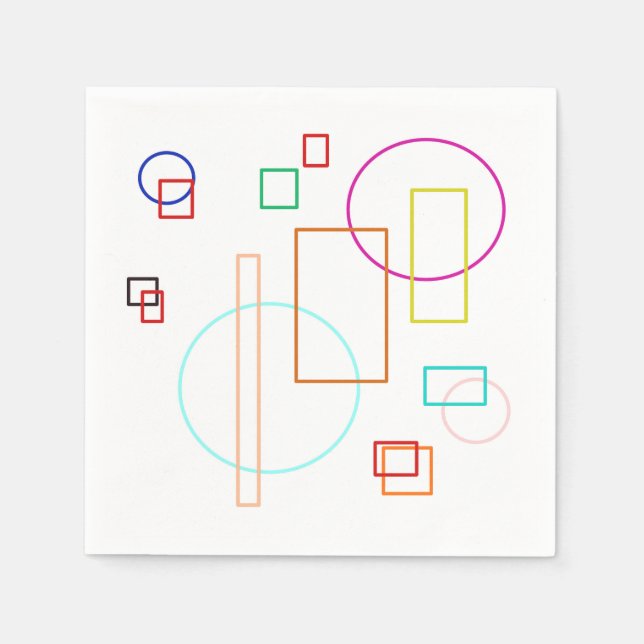 Farbige Formen Papier Napkin Serviette (Vorderseite)