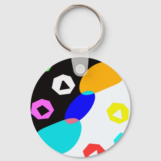 Farbige Formen Schlüsselanhänger (Vorderseite)