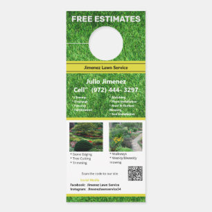 Farbige Foto Landscape Services QR Code Türanhänger