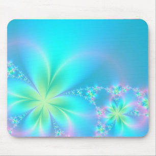 Farbige Fraktal-Blume Mousepad