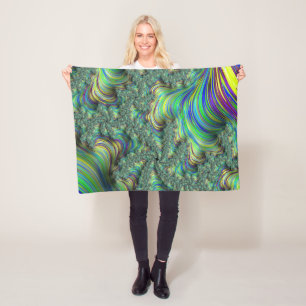Farbige Fraktale Fleecedecke