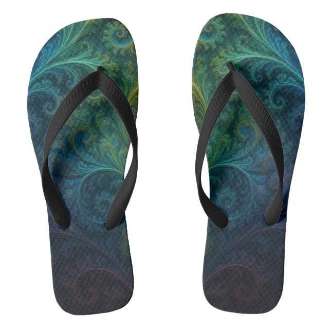 Farbige Fraktale Flip Flops (Fußbett)