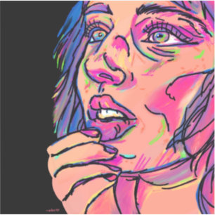 Farbige Frau Vinyl Sticker