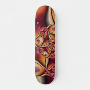 Farbige Freude Abstrakt Rot Orange Fantasy Fraktal Skateboard