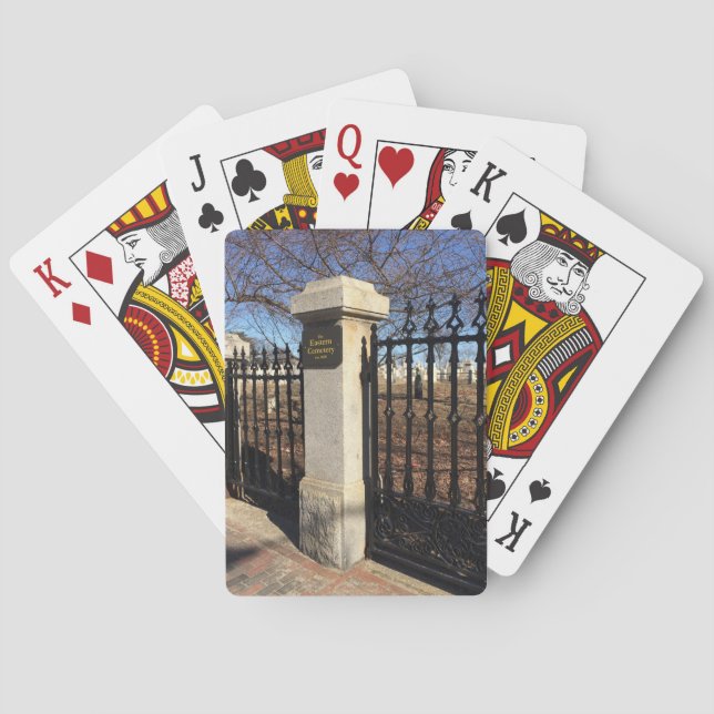 Farbige Friedhof Gate Playing Cards Spielkarten (Rückseite)