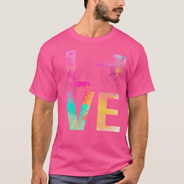 Farbige Frisbee-Golf-Mutter-Geschenke Frisbee-Golf T-Shirt (Vorderseite)