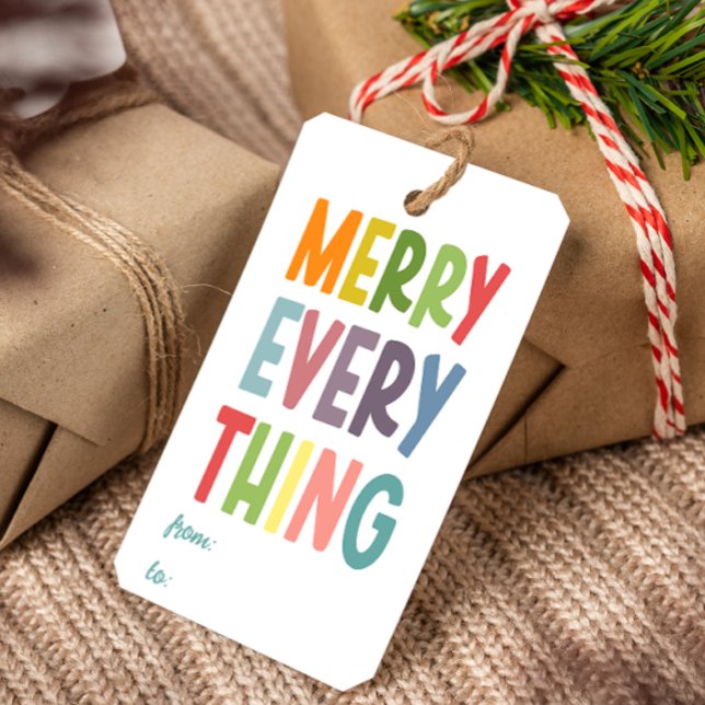 Farbige Frohe Alles Einschließlich süße Geschenkanhänger (Von Creator hochgeladen)