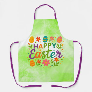 Farbige Frohe Ostern   Schürze