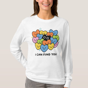 Farbige Fröhliche Herzen Illustration T-Shirt