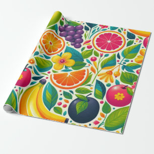 Farbige Früchte Geschenkpapier
