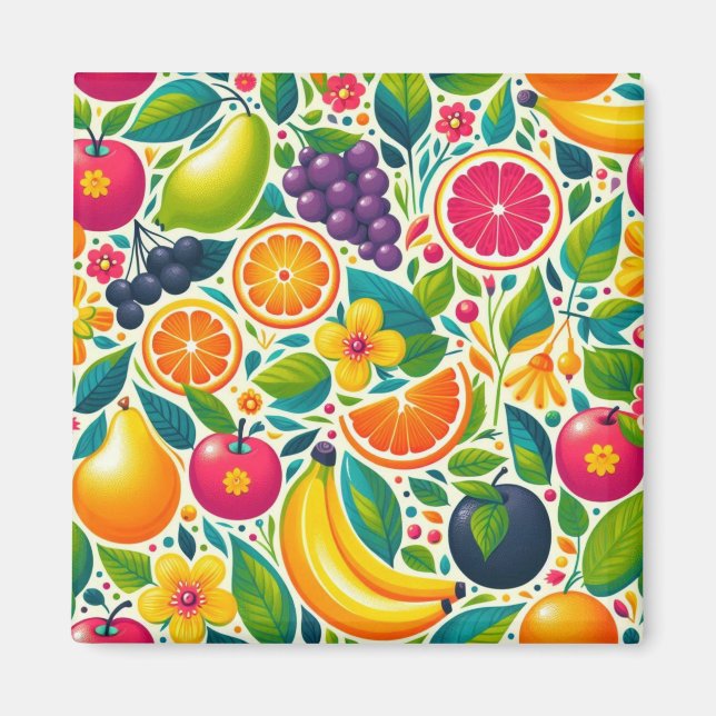 Farbige Früchte Magnet (Vorne)