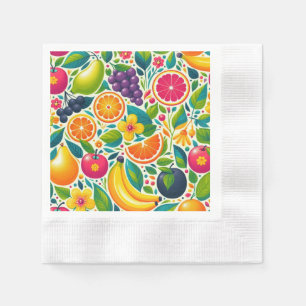 Farbige Früchte Serviette