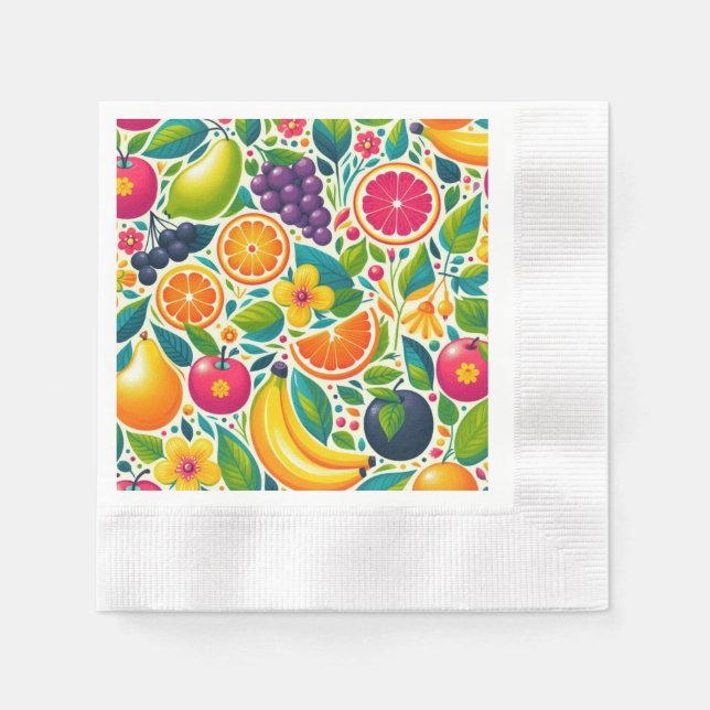 Farbige Früchte Serviette (Vorderseite)