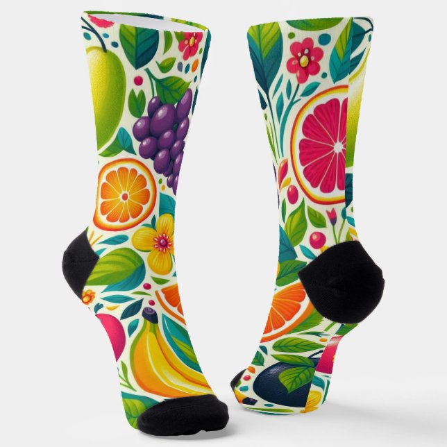 Farbige Früchte Socken (Gewinkelt)