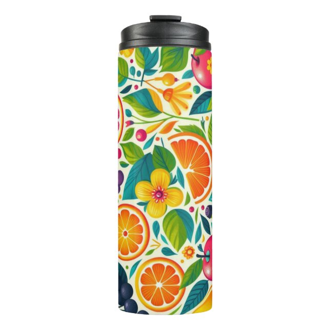 Farbige Früchte Thermosbecher (Vorderseite)
