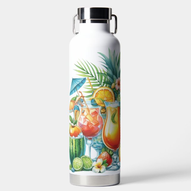FARBIGE FRUCHTIGE SOMMERGETRÄNKE & FRÜCHTE TRINKFLASCHE (Vorderseite)