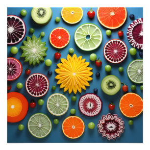 Farbige Fruchtstückchen Fotodruck