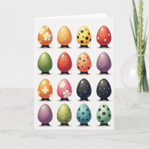 Farbige Frühlings-Osterei-Kunstkarte Karte