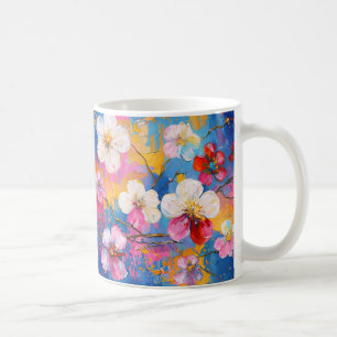 Farbige FrühlingsBlume Keramik Tasse