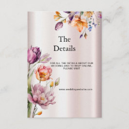 Farbige Frühlingsblumen Detailkarte Begleitkarte