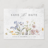 Farbige Frühlingsblüte Save the Date Wiese