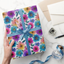 Farbige Frühlingsblüten Blume Wasserfarben