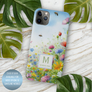 Farbige Frühlingsfeldblumen Florale Wasserfarben-K Case-Mate iPhone Hülle