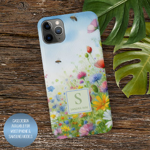 Farbige Frühlingsfeldblumen Florale Wasserfarben-K iPhone 16 Pro Max Hülle