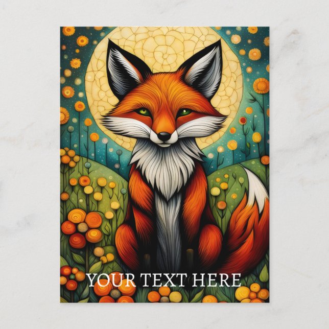 Farbige Frühlingsflorenfockenmalerei Postkarte (Vorderseite)