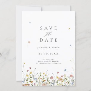 Farbige Frühlingsmischung Wildblume Meadow Garden Save The Date