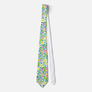 Farbige FrühlingsPrimroses Necktie Krawatte