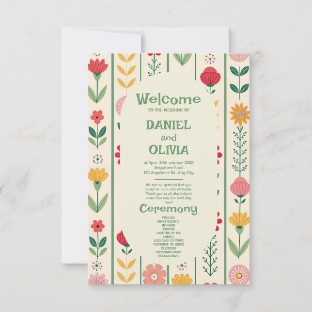 Farbige Frühlingsprogramme Wildblume Wilden Garten (Vorderseite)