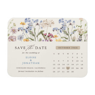 Farbige Frühlingswiesen-Wildblumen - Sichert Euch Magnet
