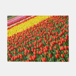 Farbige Frühlingtulips Fußmatte