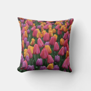 Farbige Frühlingtulips Kissen