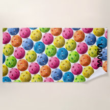 Farbige Fun Monogramm-Pickleball