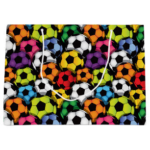 Farbige Fußballbälle Große Geschenktüte