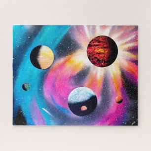 Farbige Galaxie Puzzle