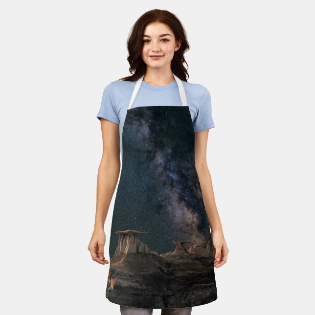 Farbige Galaxie Schürze (Getragen)
