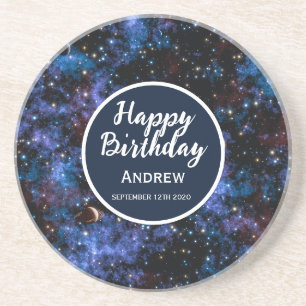 Farbige Galaxien, Sterne und Planeten Getränkeuntersetzer