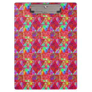 Farbige Garten-Quilt-Malerei mit roter Hortensie Klemmbrett
