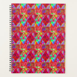 Farbige Garten-Quilt-Malerei mit roter Hortensie Planer