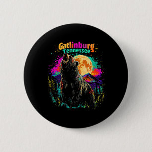 Farbige Gatlinburg Tennessee Berge Bär Wandern Button