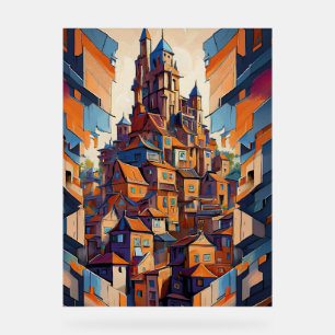 Farbige Gebäude Acrylschild