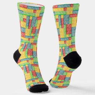 Farbige Gebäude-Blöcke Socken