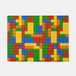 Farbige Gebäude Bricks Kinder Fußmatte