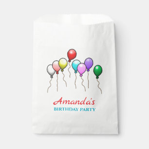 Farbige Geburtstagsballons Geschenktütchen