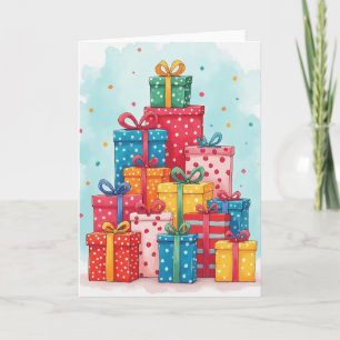 Farbige Geburtstagsgeschenke Karte