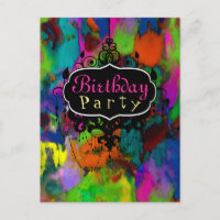 Farbige Gedanken ~ Postkarte / Einladungen