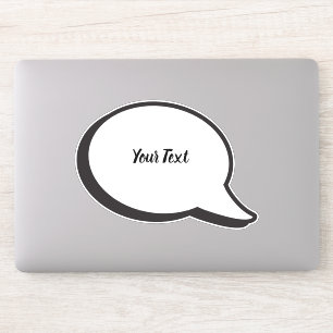 Farbige Gedankenblasen und Sprachblasen Aufkleber